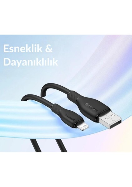 Ultra Hızlı 1.2mt 2.4A Iphone Şarj Kablosu Iphone 11 12 13 14 Pro Max Şarj Kablo, Akım ve Isı Korumalı