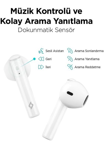 Ttec Enc Gürültü Engellemeli 4 Mikrofonlu Bluetooth Kulaklık, Su Geçirmez Uzun Şarjlı Hafif