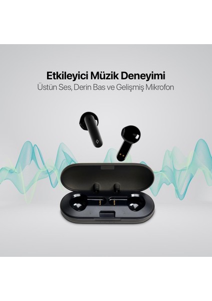 Ttec Su Geçirmez Gürültü Engellemeli Mikrofonlu Bluetooth Kulaklık, BT5.3V Süper Hızlı Bağlantılı