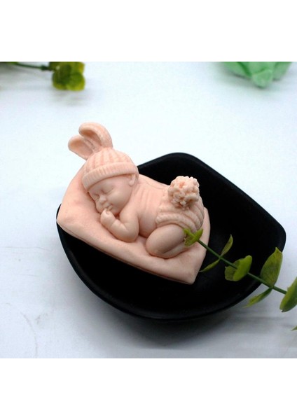 Bebek Silikon Mum Kalıbı Esnek Yapı ile Hediye Yapımına Uygun 8 x 6 cm