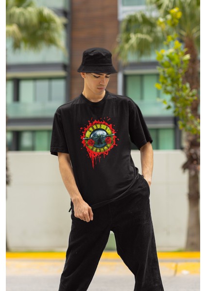 Guns N'roses Grup Sırt Baskılı T-Shirt, Unisex Rock Metal Temalı Tişört fiyatları