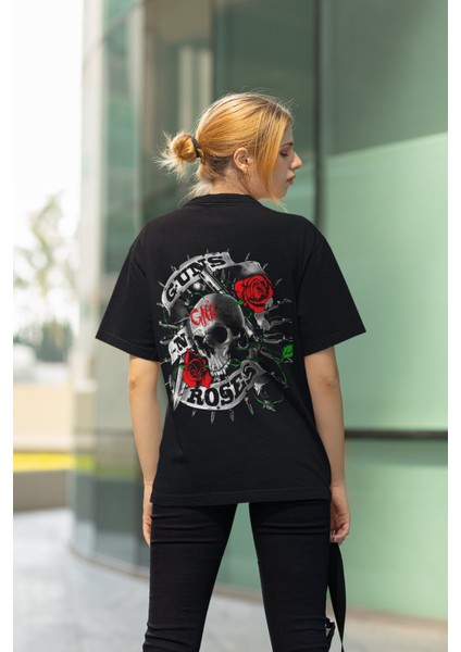 Guns N'roses Grup Sırt Baskılı T-Shirt, Unisex Rock Metal Temalı Tişört modelleri