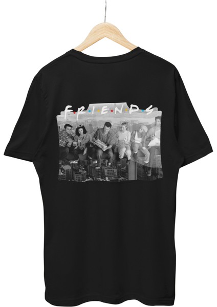 Friends Dizi Karakterleri Sırt Baskılı Tişört, Erkek-Kadın Friends Dizi Baskılı Tshirt modelleri