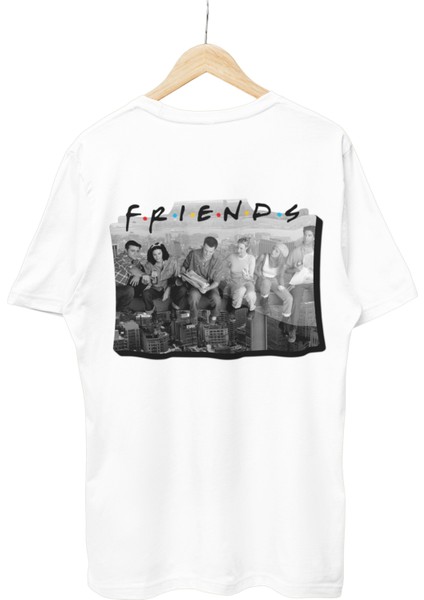 Friends Dizi Karakterleri Sırt Baskılı Tişört, Erkek-Kadın Friends Dizi Baskılı Tshirt modelleri