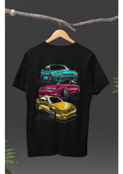 Unisex Nissan S13 S14 S15 Sırt Baskılı T-Shirt, Racing Araba Yarış Temalı Baskılı Tişört modelleri