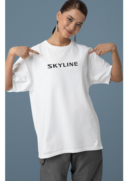 Unisex Turkuaz Skyline GTR34 Sırt Baskılı Çift T-Shirt, Oversize Yarış Araba Temalı Tişört fiyatları