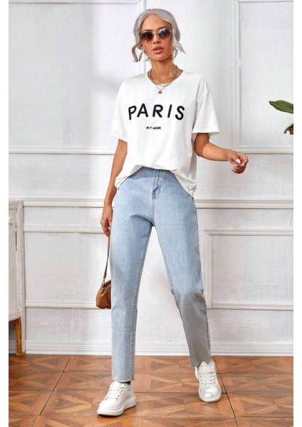 Only Trendwear Unisex Paris Baskılı Oversize Tshirt fiyatları