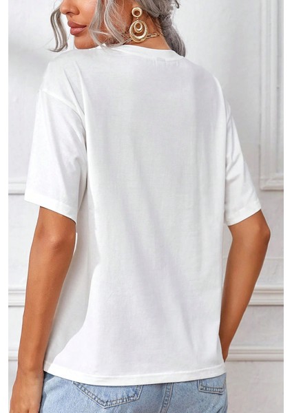 Only Trendwear Unisex Paris Baskılı Oversize Tshirt modelleri