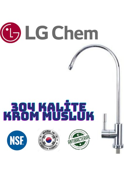 Lg Chem Gold Plus Pompalı  Siyah-Beyaz Renk 12 Litre 14 Aşama 7 Filitre Su Arıtma Cihazı