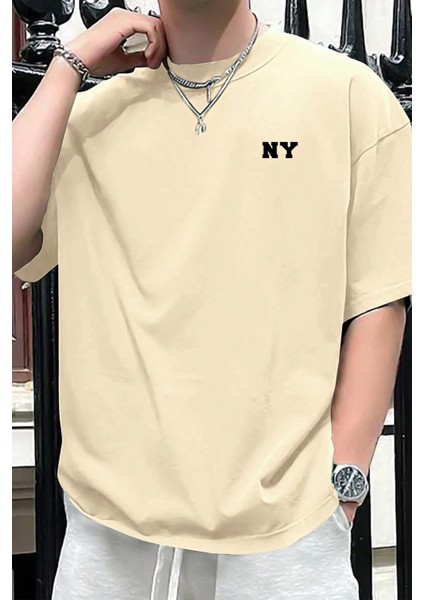 Only Trendwear Erkek Ny Baskılı Oversize Tshirt