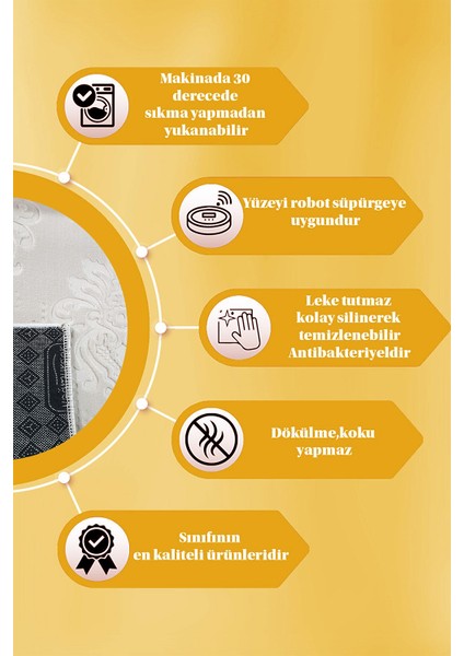 Kaymaz Tabanlı Kesme Kabartmalı Salon Koridor Mutfak Hali Vizon Yolluk Ymr 9025 Vizon indirimleri