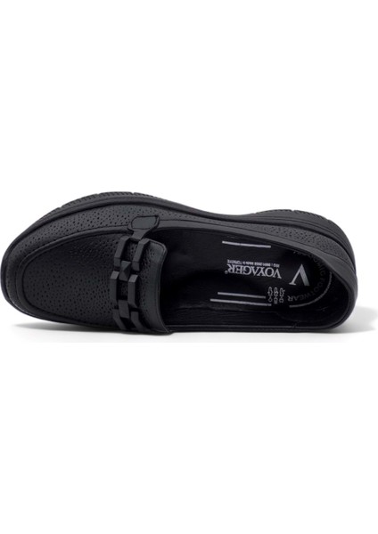 9614 Bayan Deri Comfort Ayakkabı - Siyah Nata - 38 indirimleri