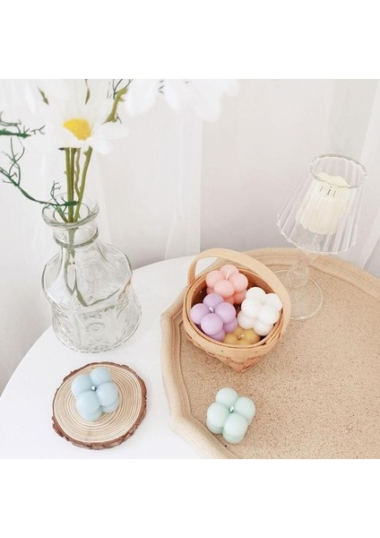 Kare Bubble ve Mini Bubble Silikon Mum Kalıbı Seti