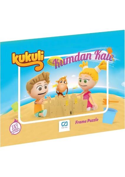 Kukuli Lisanslı 35 Parça Çerçeveli 34X24CM Çocuk Puzzle Yapboz Serisi
