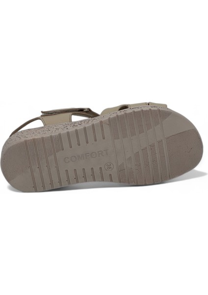 9216 Kadın Deri Sandalet Saraçlı - Bej Nata - 38 indirimleri