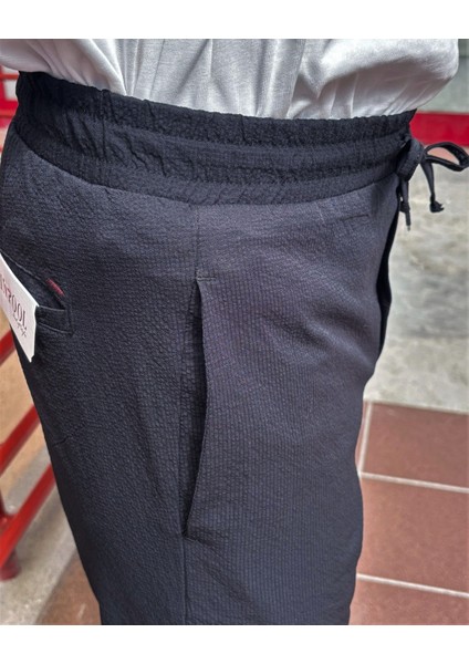 Erkek, Bel Lastikli, Standart-Fit, Duble Paça, Bağcıklı Pantolon 24INP286 fırsatları