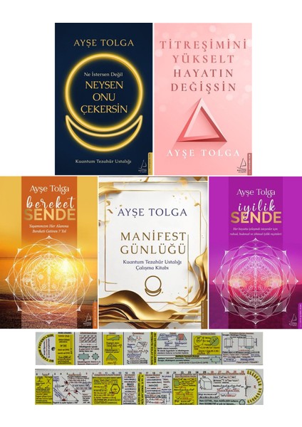 Neysen Onu Çekersin - Titreşimini Yükselt Hayatın Değişsin - Bereket Sende - Manifest Günlüğü - 5 Kitap - Ayşe Tolga + Matematik Öğreten Ayraç