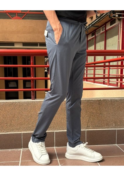 Erkek, Bel Lastikli, Standart-Fit, Duble Paça, Bağcıklı Pantolon 24INP286 modelleri
