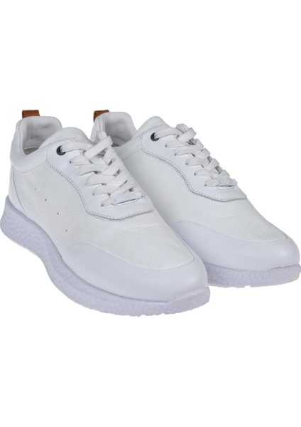 Hakiki Deri Erkek Spor Ayakkabı Sneaker HJ-24260-M BEYAZ fırsatları