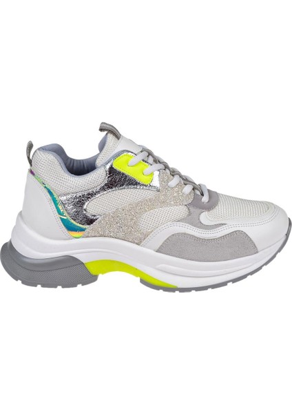 Simli Kadın Spor Ayakkabı Sneaker SMS-30162 Beyaz Simli fiyatları