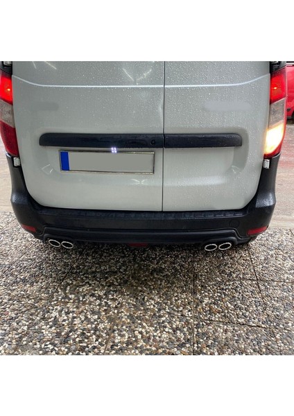 Dacia Dokker Uyumlu Body Kit Difüzör 4 Çıkış Yuvarlak Siyah Model 2 fiyatları