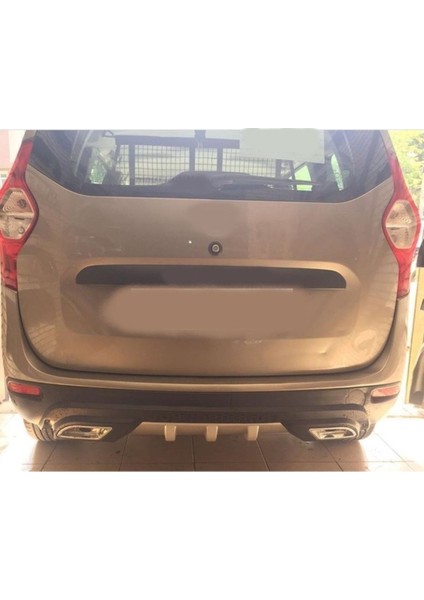 Dacia Lodgy Uyumlu Body Kit Difüzör 2 Çıkış Gri Kare fiyatları