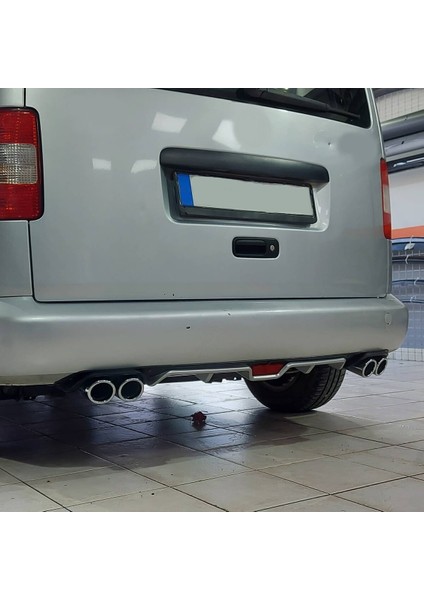 Volkswgen Caddy Uyumlu Body Kit Difüzör 4 Çıkış Gri Yuvarlak fiyatları