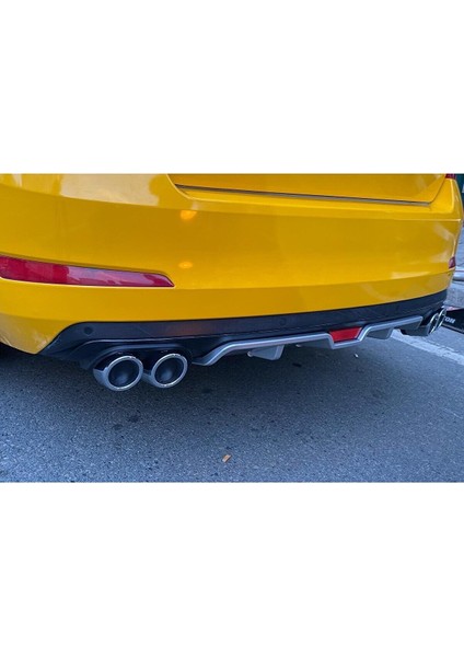 Volkswgen Caddy Uyumlu Body Kit Difüzör 4 Çıkış Gri Yuvarlak modelleri