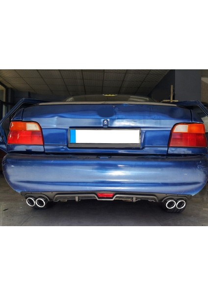 Ford Escort Uyumlu Body Kit Difüzör 4 Çıkış Siyah Yuvarlak