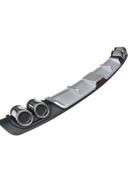 Renault Symbol 08-12 Uyumlu Body Kit Difüzör 4 Çıkış Gri Yuvarlak