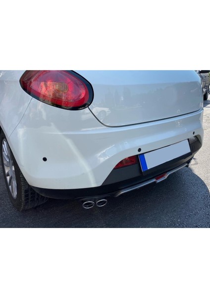 Oto h.i.t. Fiat Bravo Uyumlu Body Kit Difüzör 4 Çıkış Gri Yuvarlak