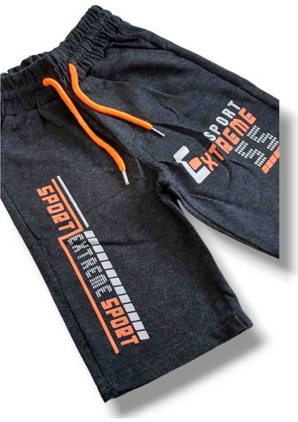 Erkek Çocuk Tekli Kapri Pamuklu Baskılı Bermuda Şort