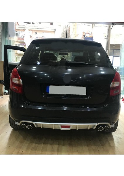 Skoda Fabia Orta Kasa Uyumlu Body Kit Difüzör 4 Çıkış Yuvarlak Gri Model 1 fiyatları