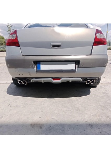 Renault Megane 2 Hatchback Uyumlu Body Kit Difüzör 4 Çıkış Gri Yuvarlak fiyatları