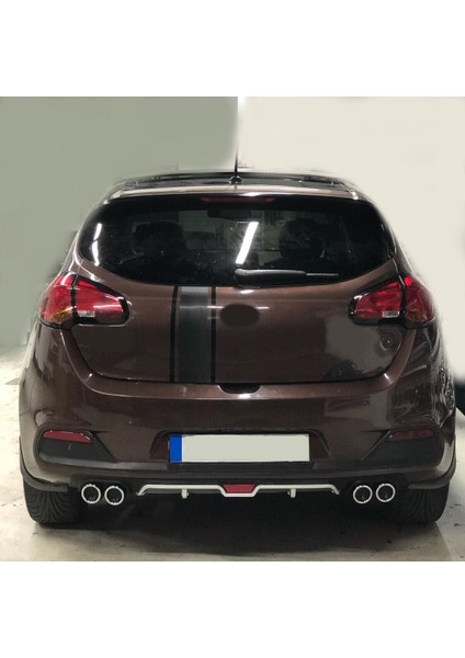 Kia Ceed Uyumlu Body Kit Difüzör 4 Çıkış Gri Yuvarlak fiyatları