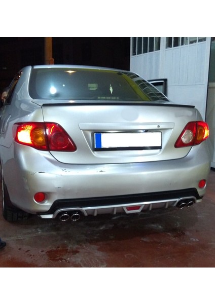 Toyota Corolla 06-10 Uyumlu Body Kit Difüzör 4 Çıkış Yuvarlak Gri Model 1 fiyatları