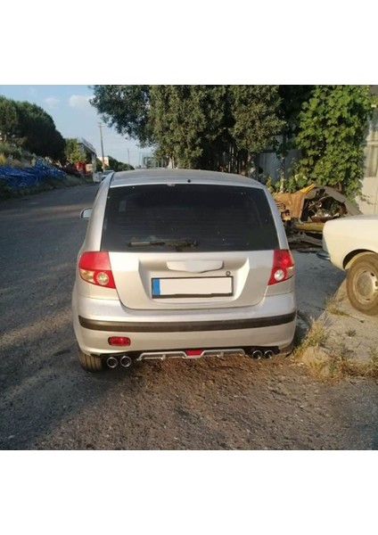 Hyundai Getz Uyumlu Body Kit Difüzör 4 Çıkış Gri Yuvarlak fiyatları