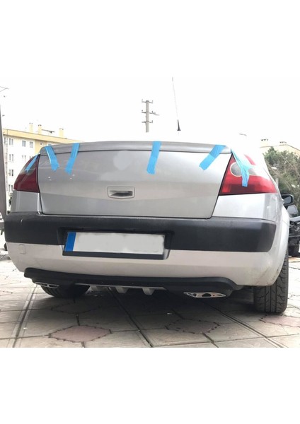 Oto h.i.t. Renault Megane 2 Uyumlu Body Kit Difüzör 2 Çıkış Gri Kare