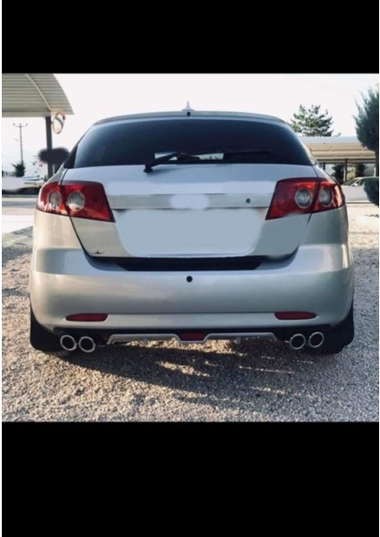 Chevrolet Lacetti Uyumlu Body Kit Difüzör 4 Çıkış Gri Yuvarlak