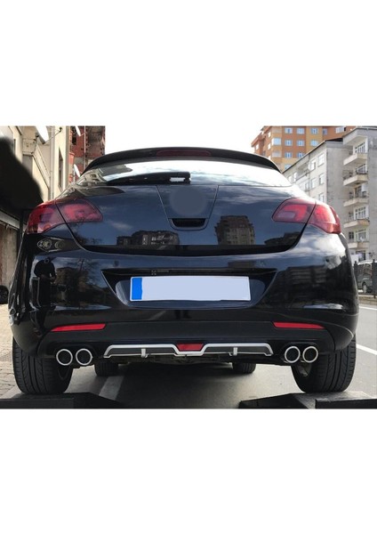 Opel Astra J Hatchback Uyumlu Body Kit Difüzör 4 Çıkış Gri Yuvarlak fiyatları