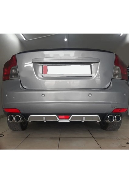 Volvo S40 Uyumlu Body Kit Difüzör 4 Çıkış Gri Yuvarlak fiyatları