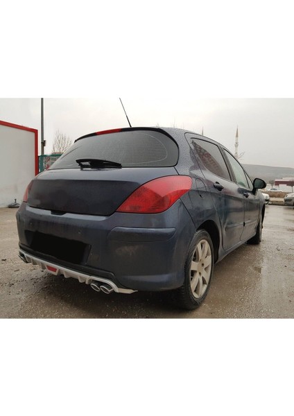 Peugeot 308 Uyumlu Body Kit Difüzör 4 Çıkış Yuvarlak Gri Model 1 fiyatları