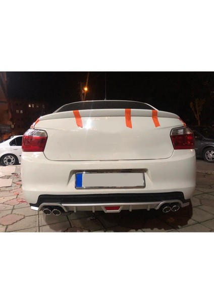 Citroen C Elysee Uyumlu Body Kit Difüzör 4 Çıkış Yuvarlak Gri Model 1 fiyatları