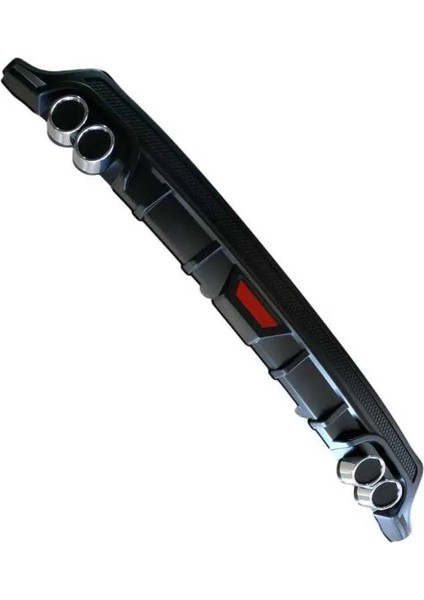 Renault Kango 12-18 Uyumlu Body Kit Difüzör 4 Çıkış Yuvarlak Siyah Model 2 fırsatları