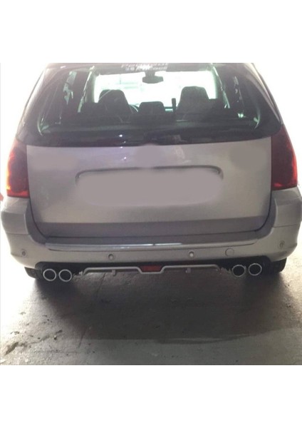 Peugeot 307 Station Uyumlu Body Kit Difüzör 4 Çıkış Gri Yuvarlak fiyatları