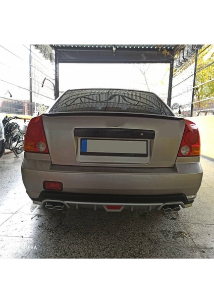 Hyundai Accent Admire Uyumlu Body Kit Difüzör 4 Çıkış Yuvarlak Gri Model 1