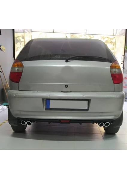 Oto h.i.t. Fiat Palio Yeni Kasa Uyumlu Body Kit Difüzör 4 Çıkış Siyah Yuvarlak