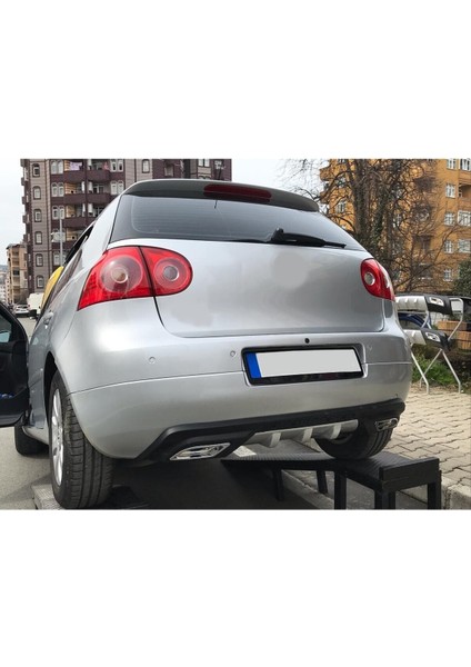 Volkswagen Golf 5 Uyumlu Body Kit Difüzör 2 Çıkış Gri Kare fiyatları