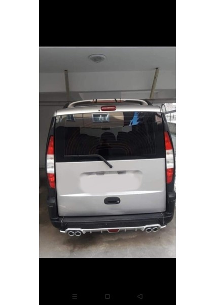 Fiat Doblo D1 Uyumlu Body Kit Difüzör 4 Çıkış Yuvarlak Gri Model 1 fiyatları