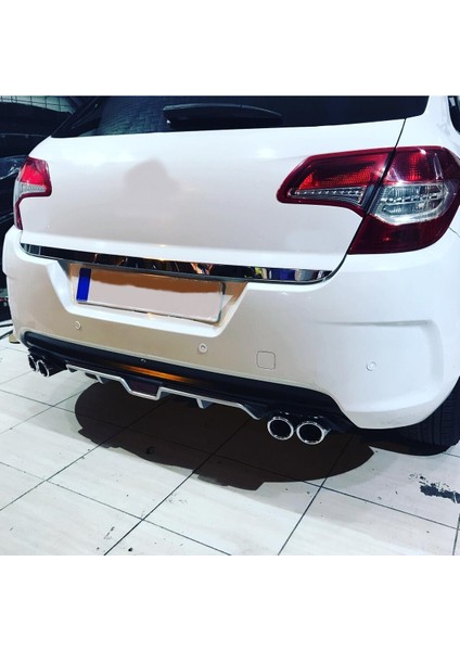 Citroen C4 Uyumlu Body Kit Difüzör 4 Çıkış Gri Yuvarlak fiyatları